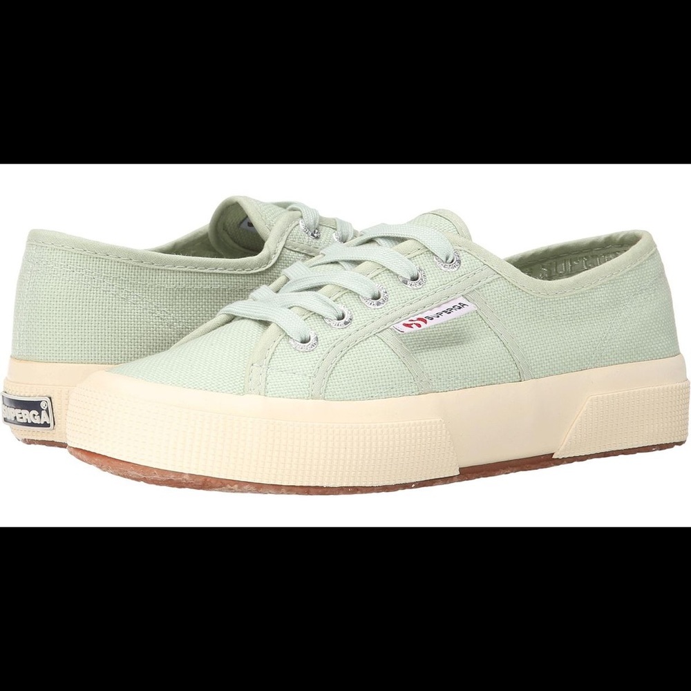Superga Mint Cotton Sneakers Sz 39